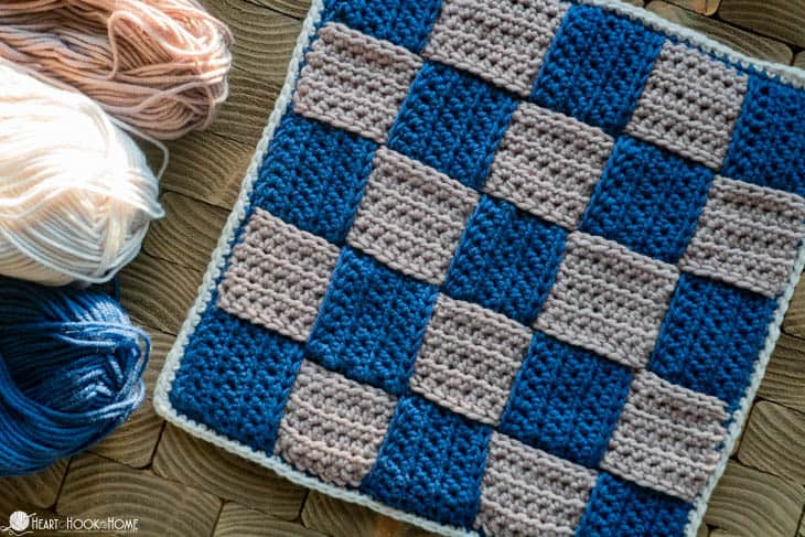 Woven Afghan Square crochet pattern