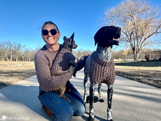 wild berry dog sweater crochet pattern