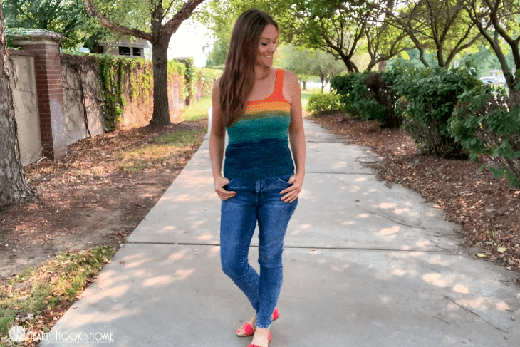 Tunisian Sunrise Tank Top Crochet Pattern