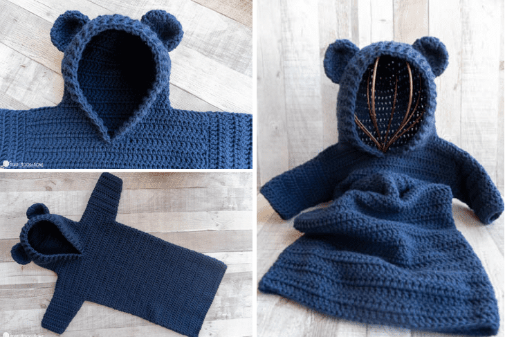 bear baby sleeper crochet pattern