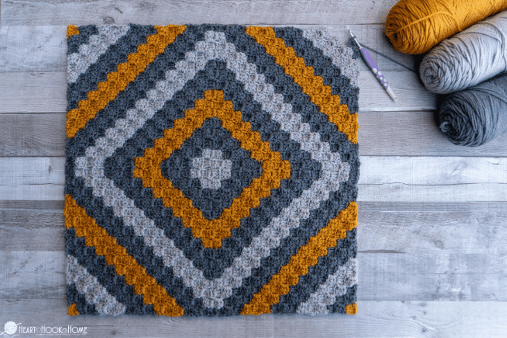 Corner to corner crochet in the round