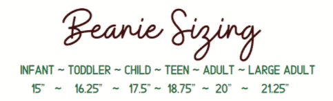 Lattice Love Beanie Sizing