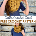 Cable Crochet Cowl