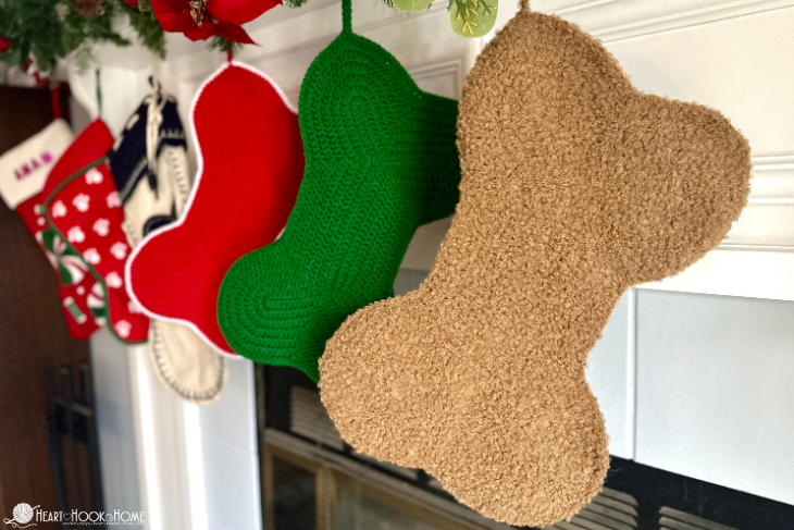 Christmas stocking dog bone