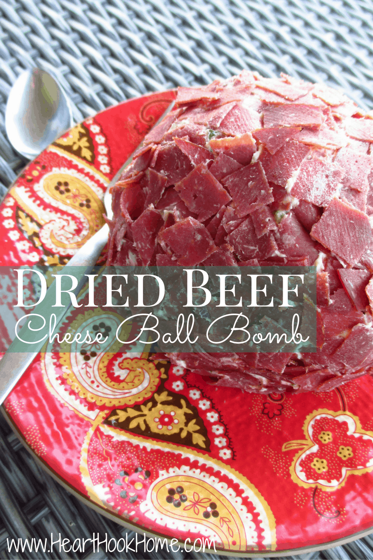 Dried Beef Cheese Ball Bomb