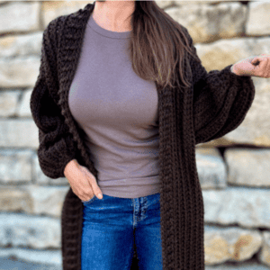 eva cardi crochet pattern bulky weight yarn free