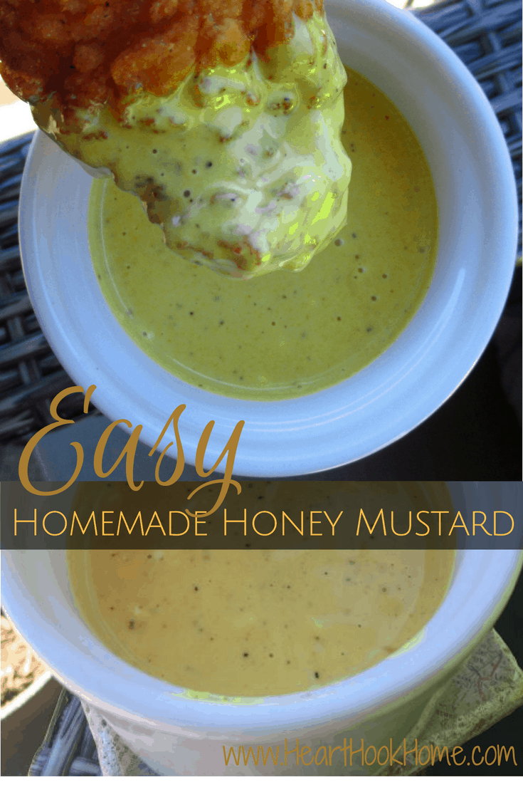 5 Minute Homemade Honey Mustard Dressing/Dip