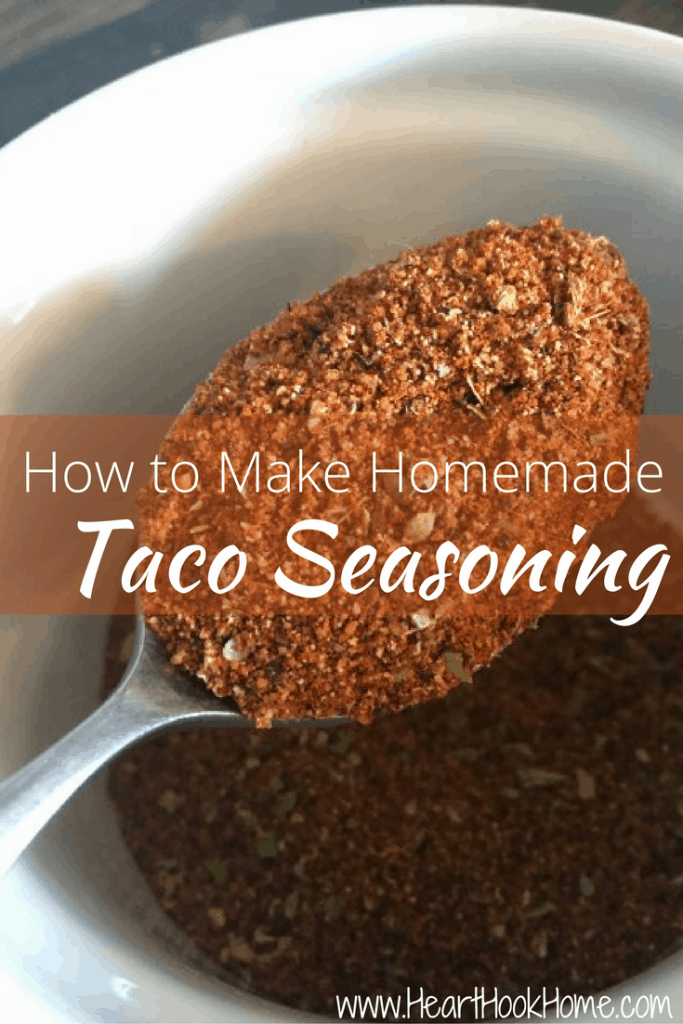 Sample of the Homemade Taco Seasoning recipe in a spoon.