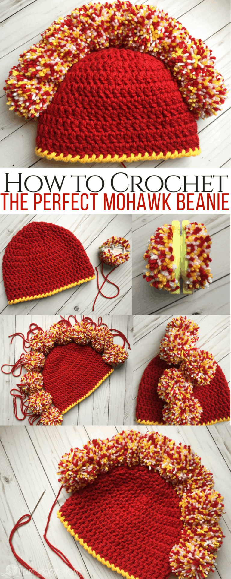 How to Make the Perfect Mohawk Beanie Using Pom Poms