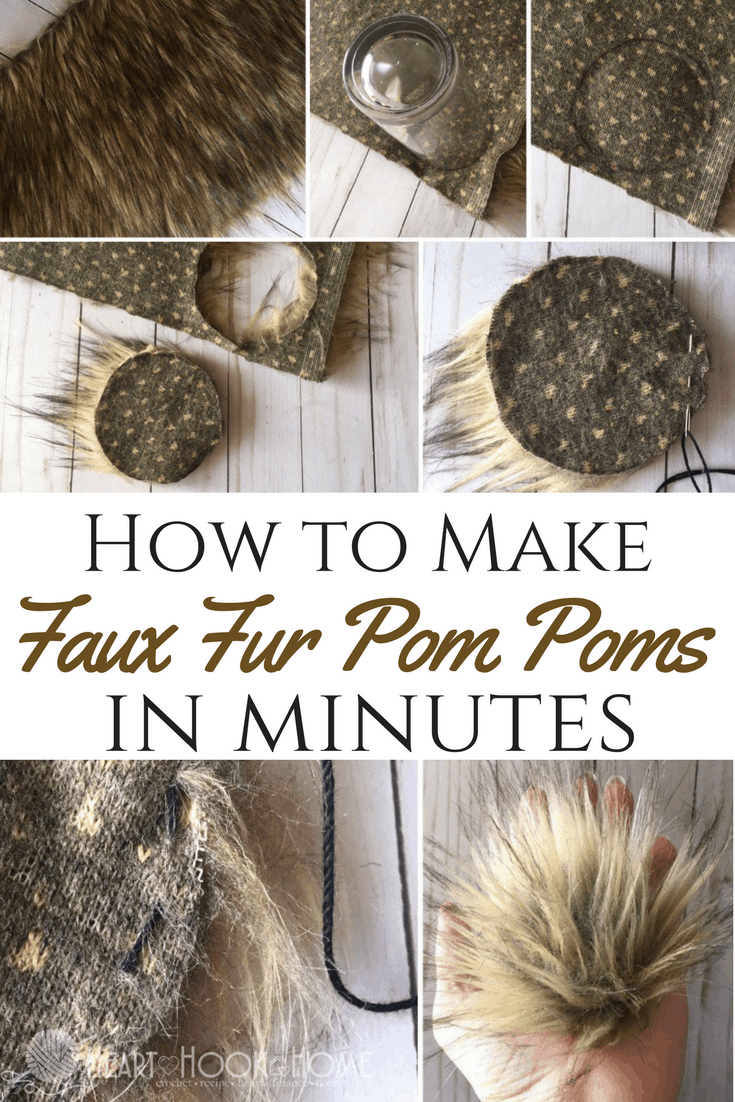 How to Make Faux Fur Pom Poms in Minutes