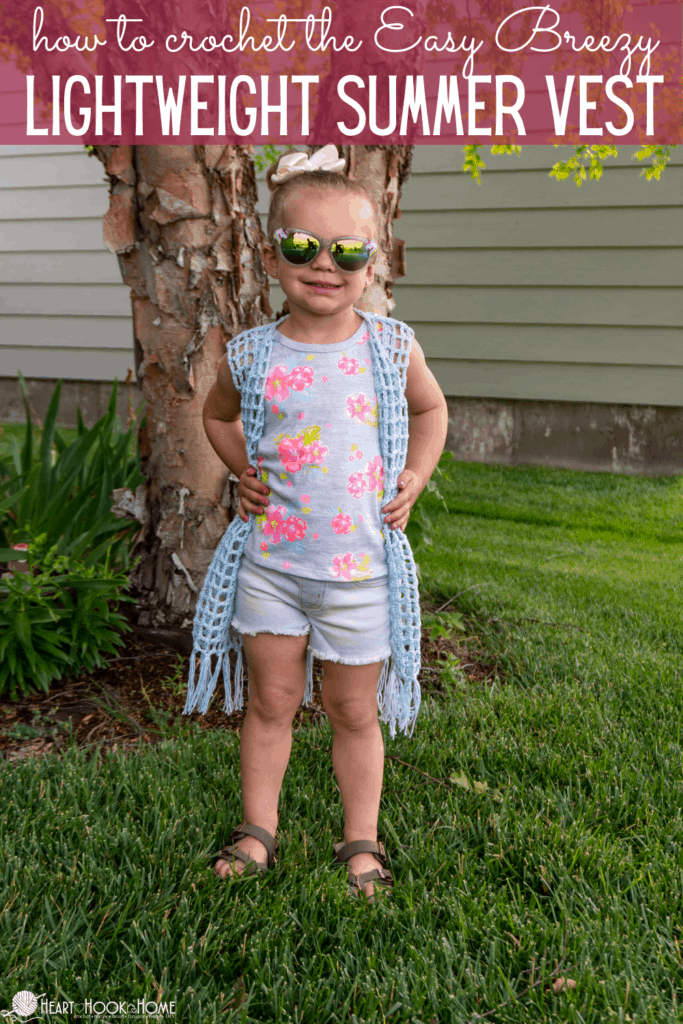 Kids Sizes Lightweight Summer Vest Pattern