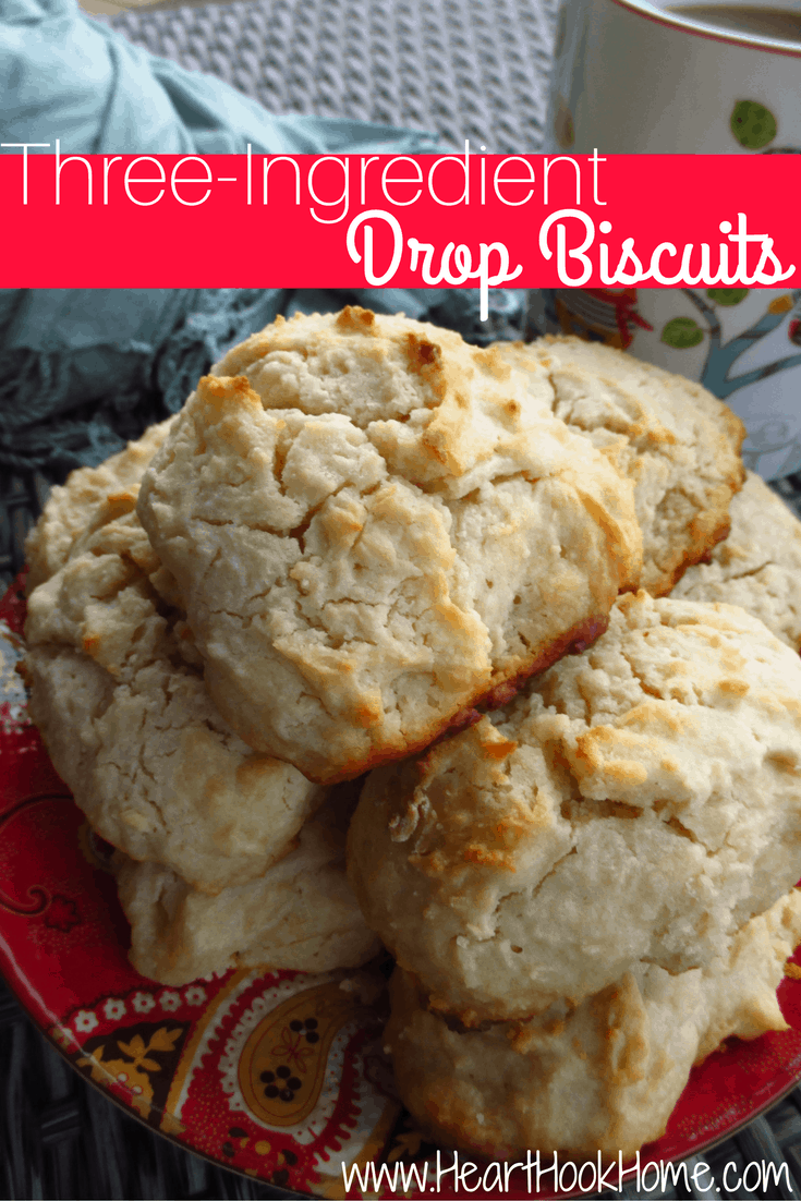 Three - Ingredient Drop Biscuits :: Homemade and Buttery!