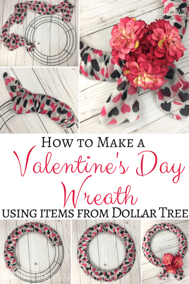 Inexpensive & Easy Valentine's Day Wreath Using Dollar Tree Items